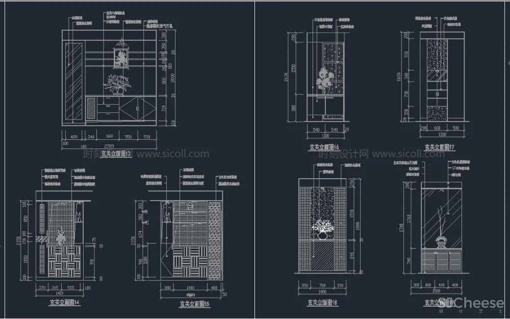 500款鞋柜&玄关柜CAD节点合集丨DWG格式丨39.4M