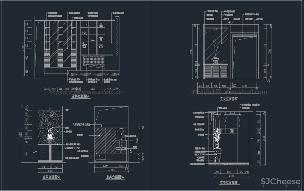 500款鞋柜&玄关柜CAD节点合集丨DWG格式丨39.4M