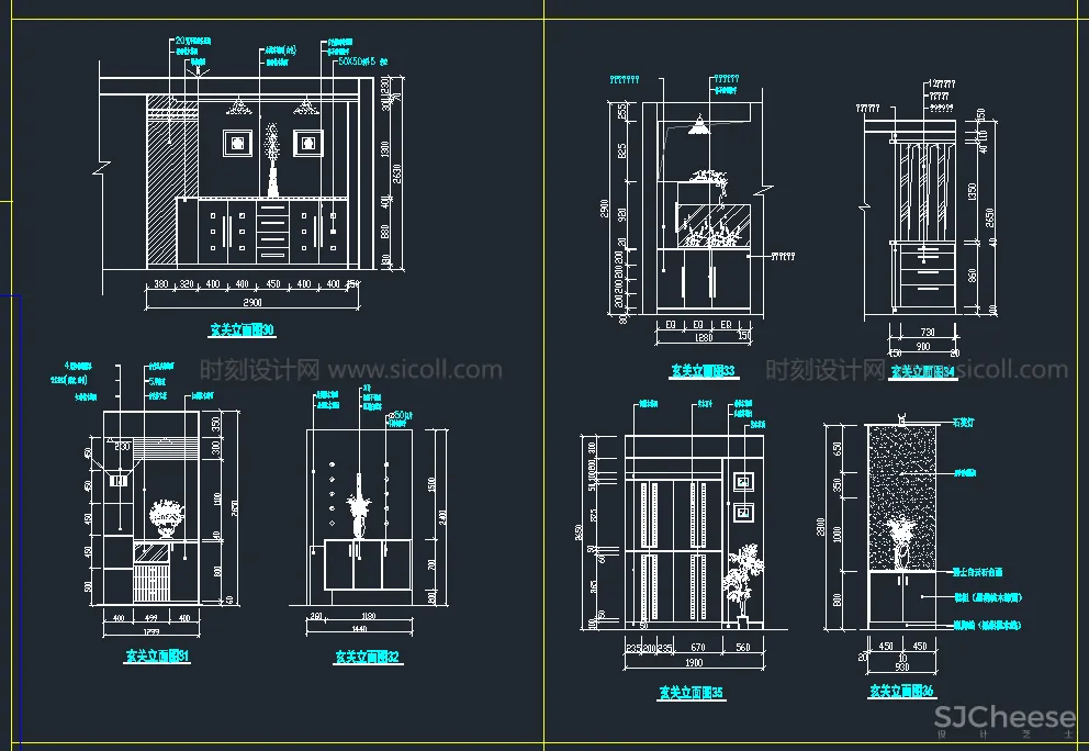 500款鞋柜&玄关柜CAD节点合集丨DWG格式丨39.4M