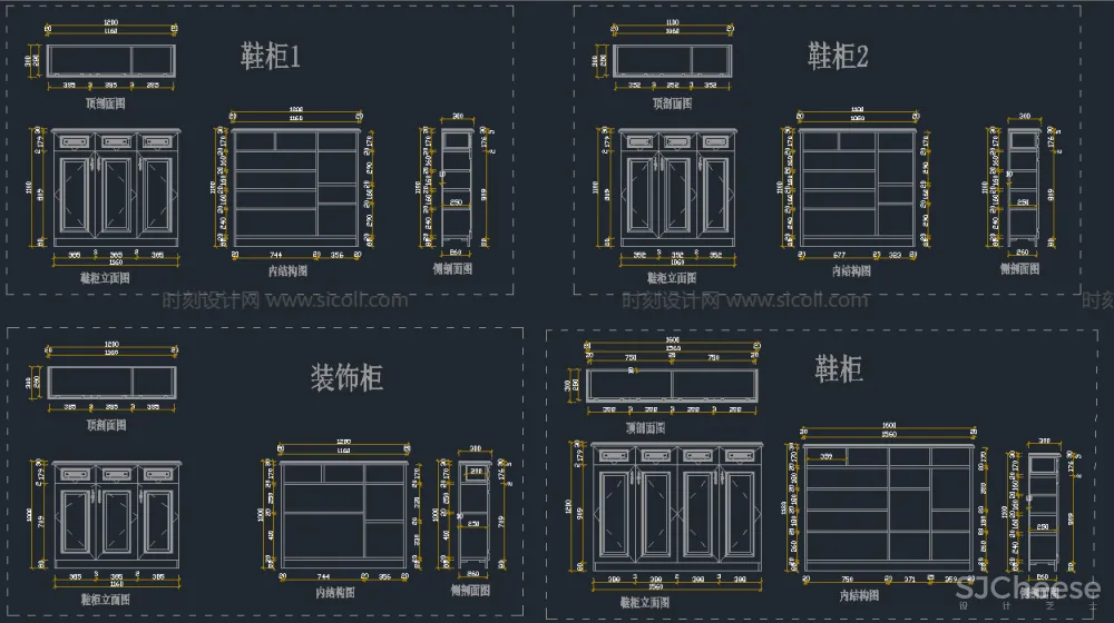 500款鞋柜&玄关柜CAD节点合集丨DWG格式丨39.4M