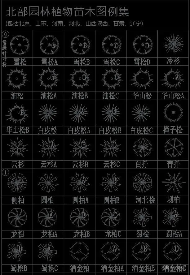 超全超详细植物绿植盆栽苗木平立面CAD图库图块合集丨DWG格式丨68.6M