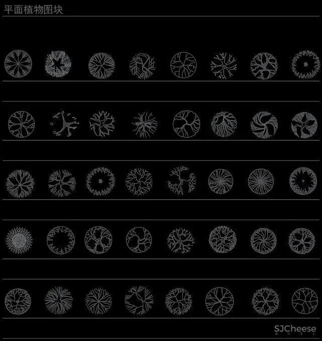 超全超详细植物绿植盆栽苗木平立面CAD图库图块合集丨DWG格式丨68.6M