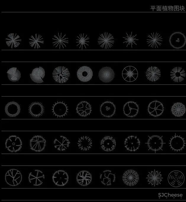 超全超详细植物绿植盆栽苗木平立面CAD图库图块合集丨DWG格式丨68.6M
