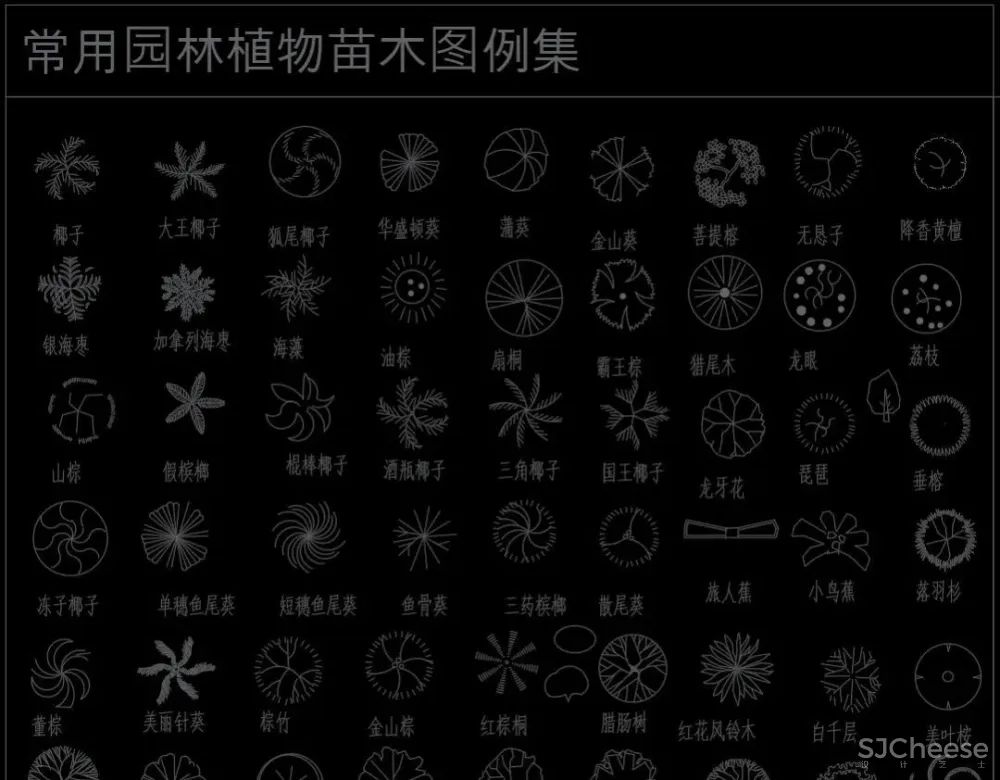 超全超详细植物绿植盆栽苗木平立面CAD图库图块合集丨DWG格式丨68.6M