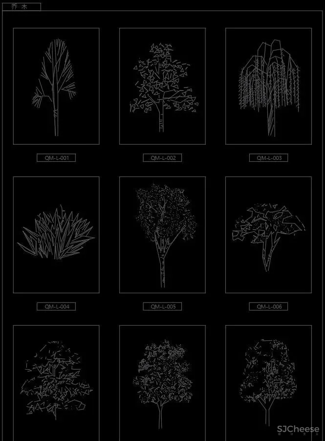 超全超详细植物绿植盆栽苗木平立面CAD图库图块合集丨DWG格式丨68.6M