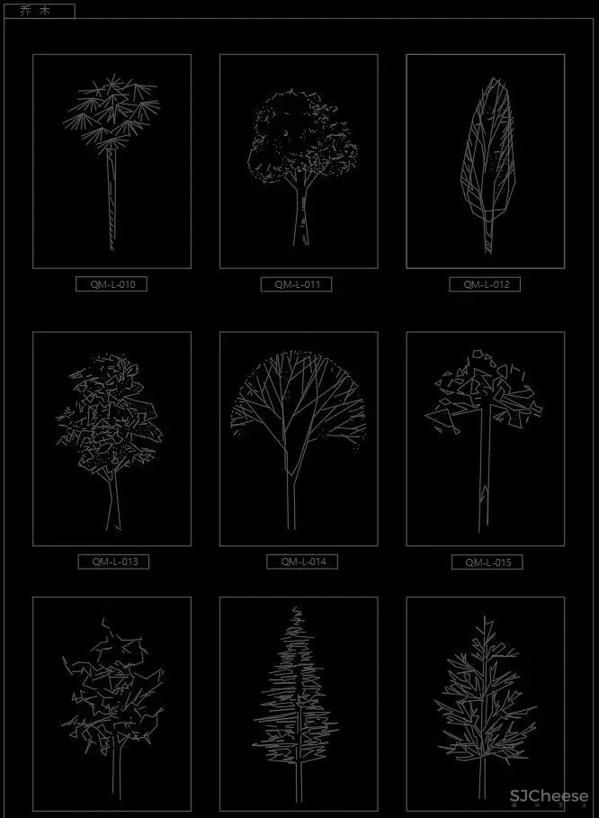 超全超详细植物绿植盆栽苗木平立面CAD图库图块合集丨DWG格式丨68.6M