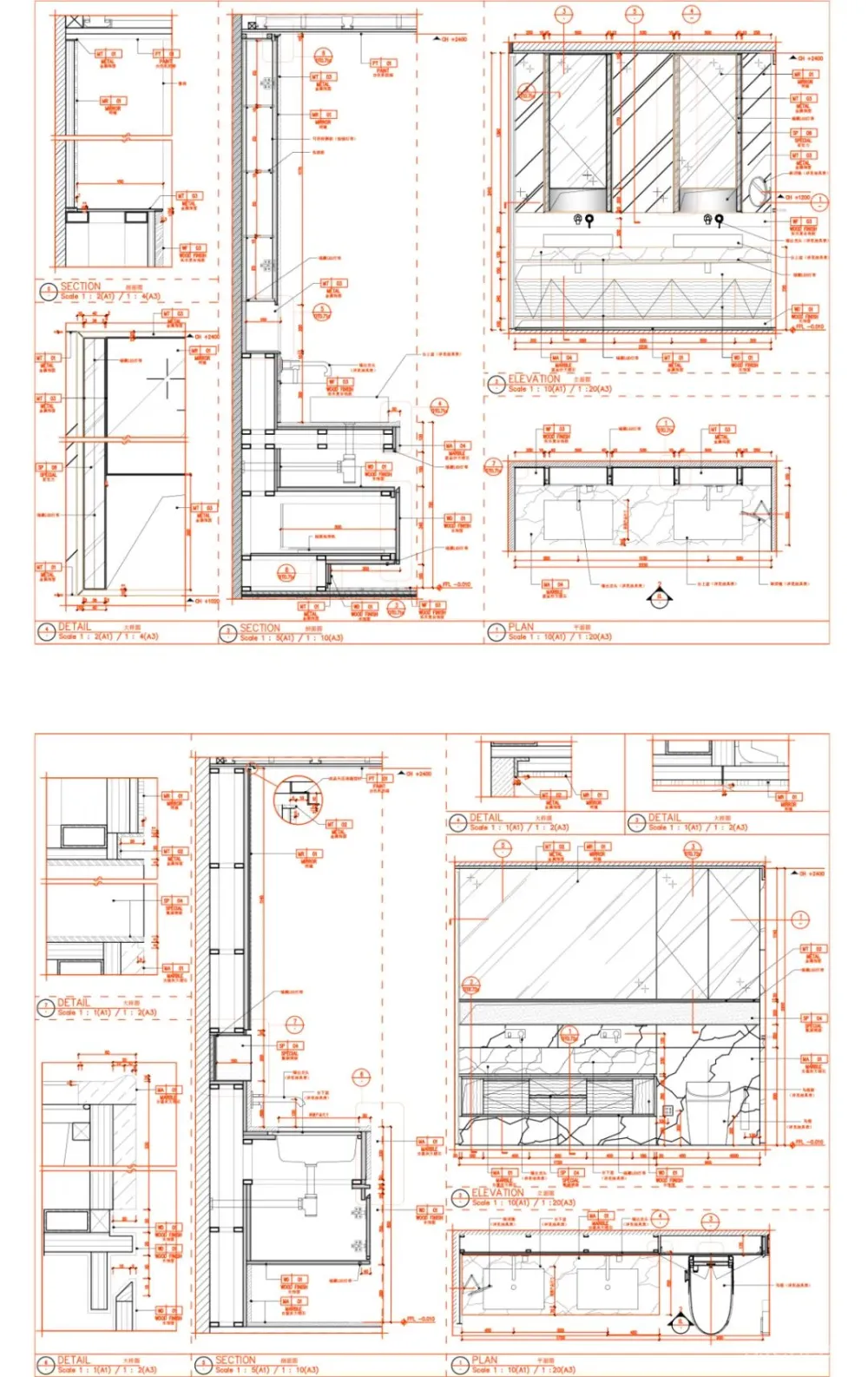卫生间人体工程学常用尺寸CAD+卫生间CAD节点大样+卫浴CAD动态图块(带遮罩)丨DWG格式丨18.5M