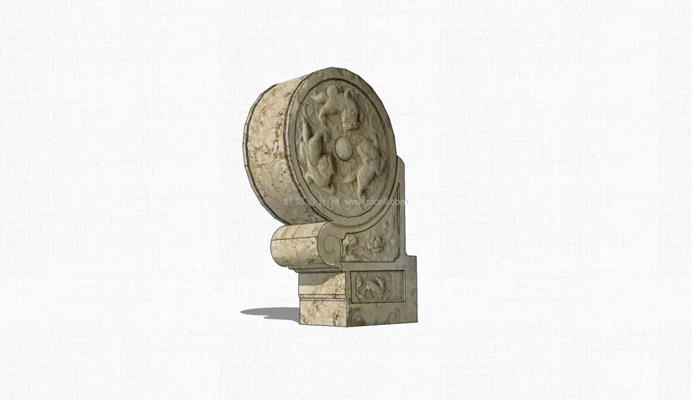 192个创意雕塑SU草图大师模型艺术小品中式石头石狮现代抽象雕塑丨SKP格式丨1.1G