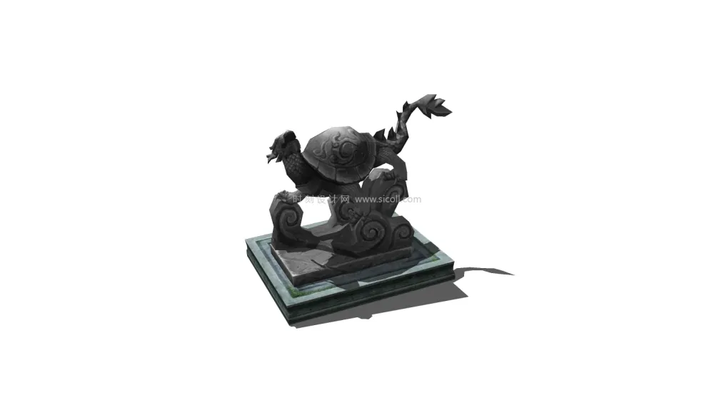 192个创意雕塑SU草图大师模型艺术小品中式石头石狮现代抽象雕塑丨SKP格式丨1.1G