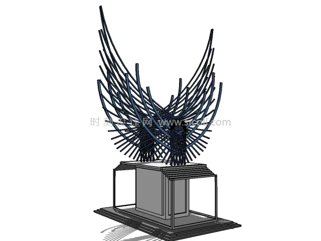 192个创意雕塑SU草图大师模型艺术小品中式石头石狮现代抽象雕塑丨SKP格式丨1.1G