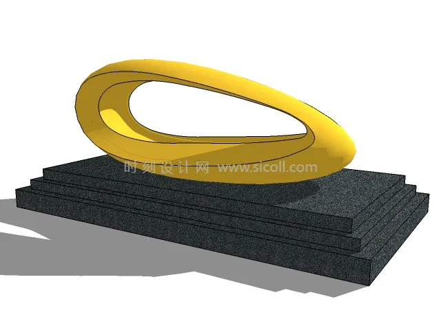 192个创意雕塑SU草图大师模型艺术小品中式石头石狮现代抽象雕塑丨SKP格式丨1.1G