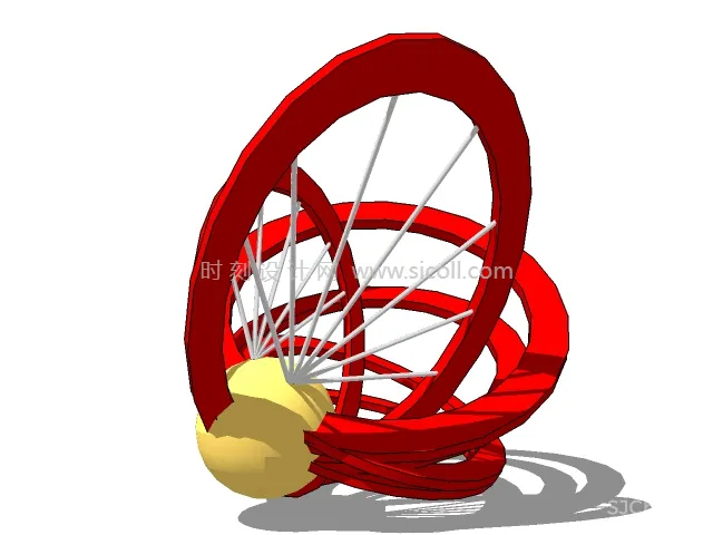 192个创意雕塑SU草图大师模型艺术小品中式石头石狮现代抽象雕塑丨SKP格式丨1.1G