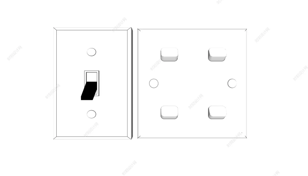 开关插座摄像头SU草图大师模型丨46个模型丨SKP+JPG丨50.81M