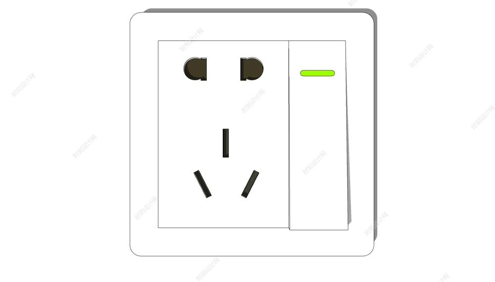 开关插座摄像头SU草图大师模型丨46个模型丨SKP+JPG丨50.81M