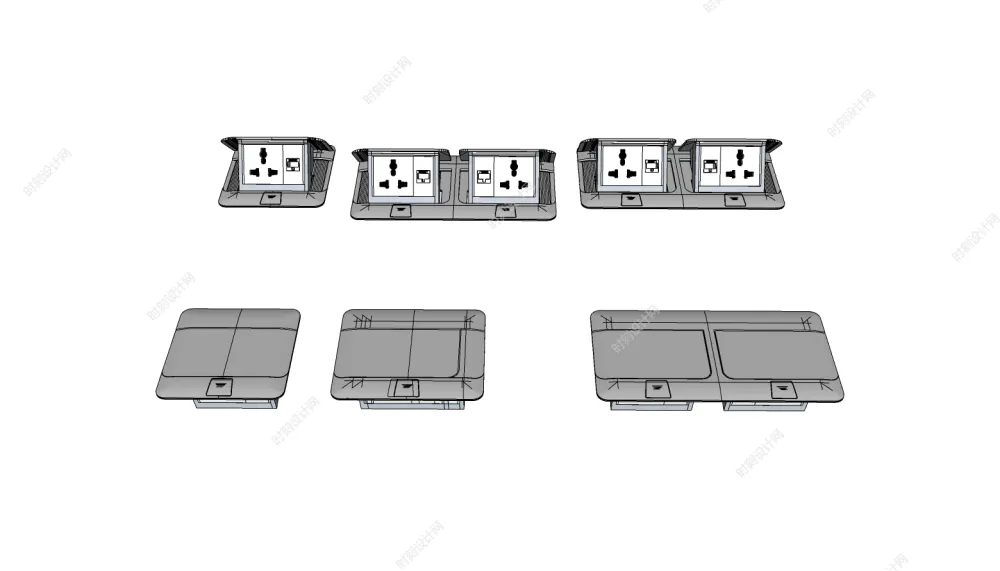 开关插座摄像头SU草图大师模型丨46个模型丨SKP+JPG丨50.81M