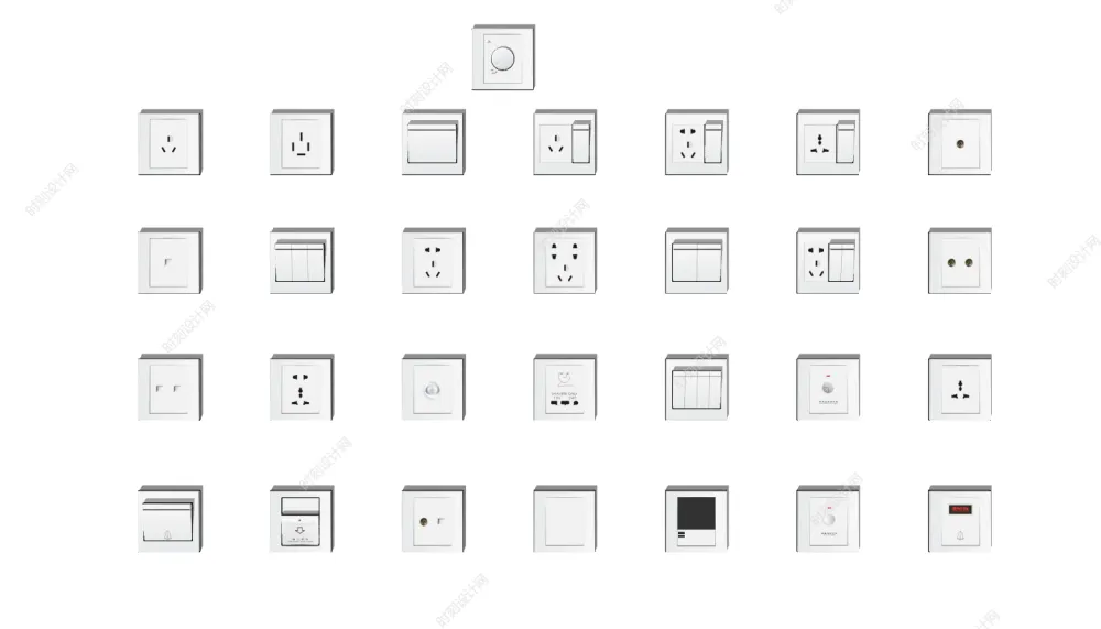 开关插座摄像头SU草图大师模型丨46个模型丨SKP+JPG丨50.81M