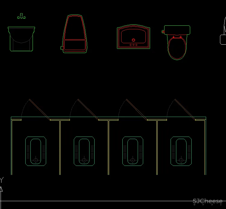 CAD动态图块图库合集丨平立面节点+字体填充家装家具工装室内设计素材