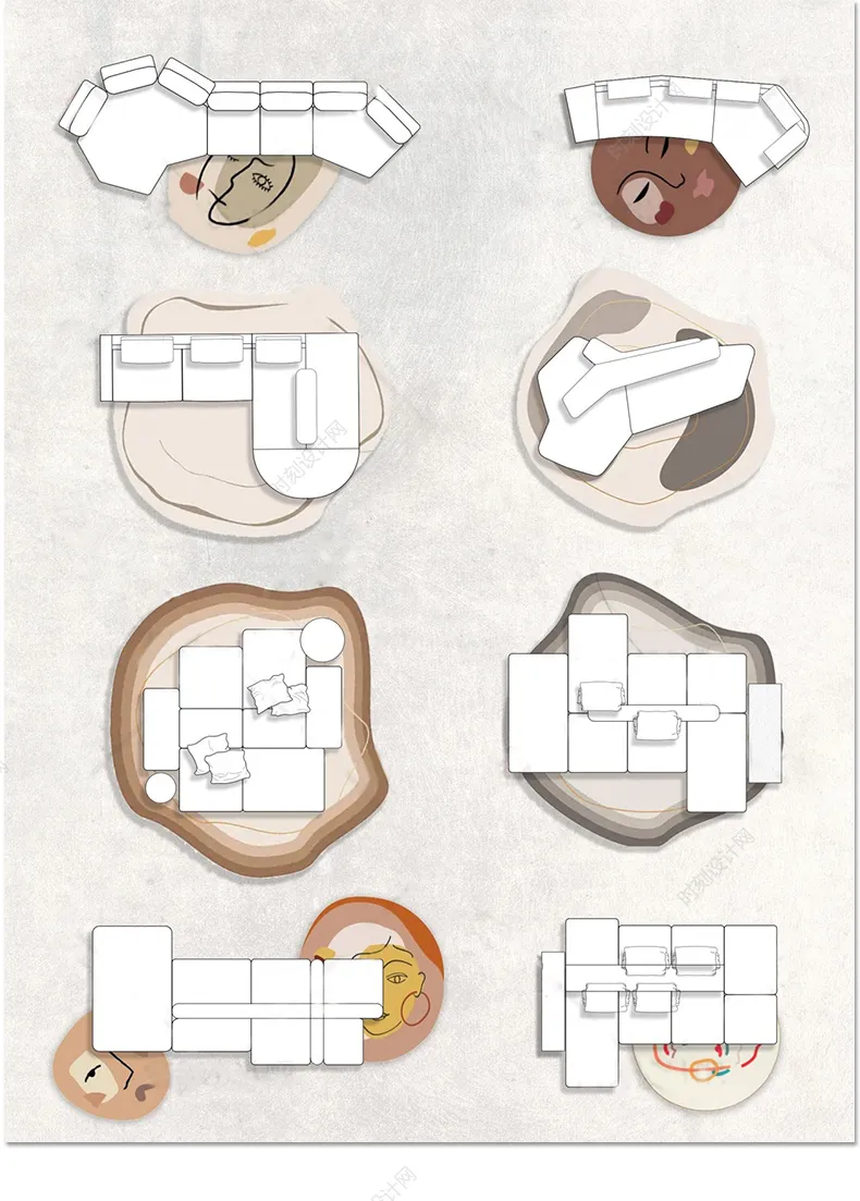 网红cad家具图库室内设计丨意大利高端极简豪宅风格家具沙发组合模块图块丨DWG丨1G