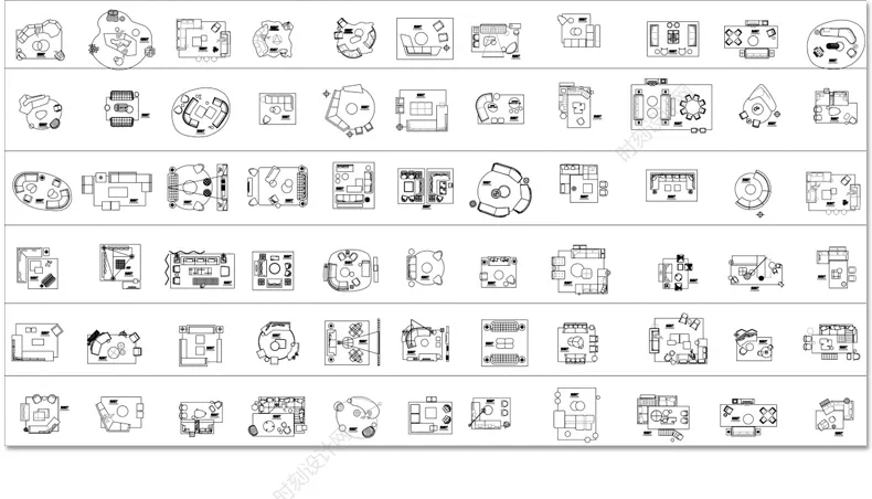 网红cad家具图库室内设计丨意大利高端极简豪宅风格家具沙发组合模块图块丨DWG丨1G