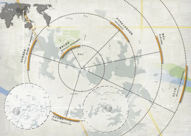 区位分析图PSD分层源文件园林景观建筑前期人文地理地块竞赛风设计素材丨52套PSD格式丨4G