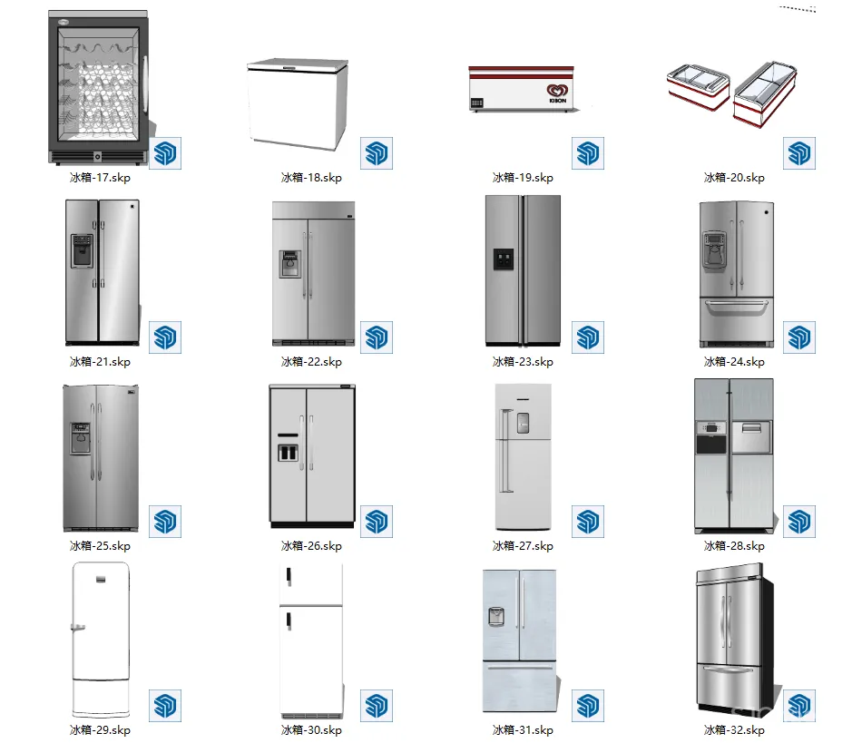 93个家用电器合集丨冰箱空调厨房电器微波炉榨汁机咖啡机丨SKP格式丨214M
