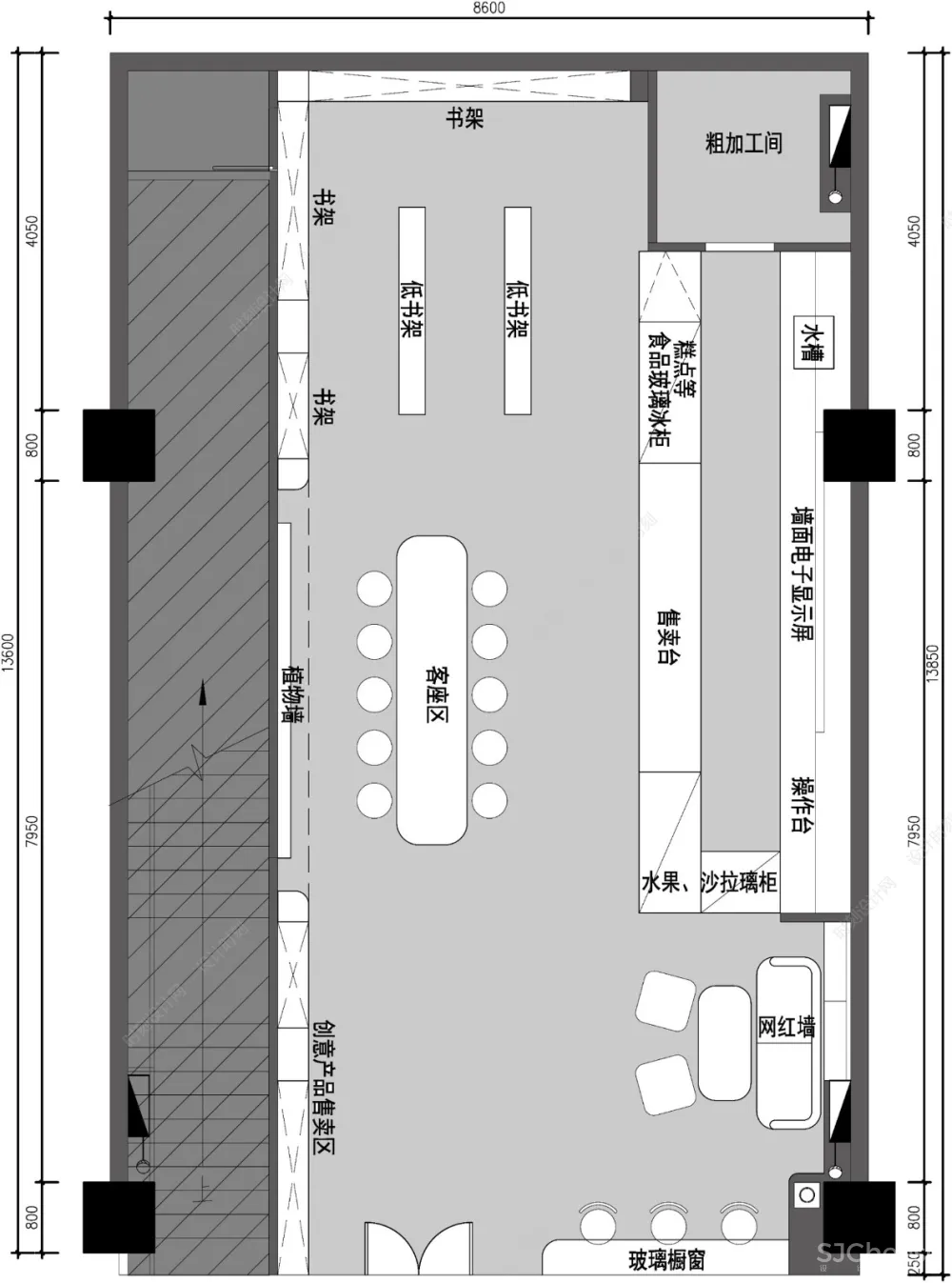 咖啡甜品店网红店平面方案合集丨260张图片丨61.5M