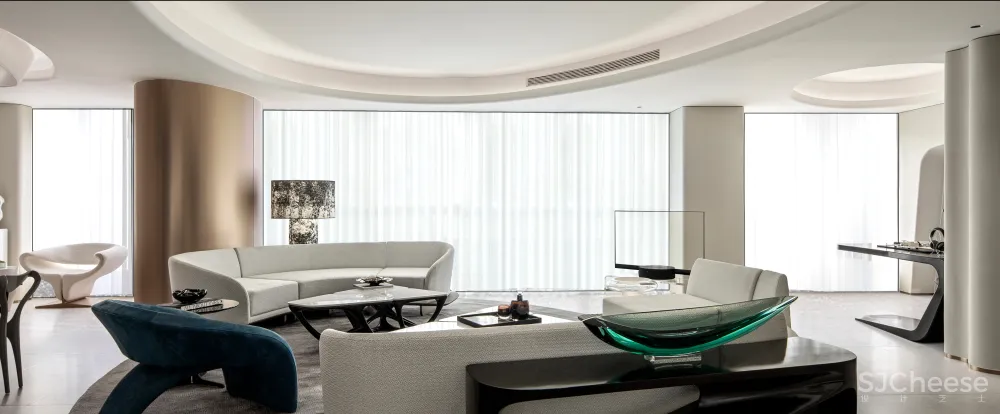 天投X锐度设计 | 天投·独角兽岛样板间:湖域艺术,岛向未来