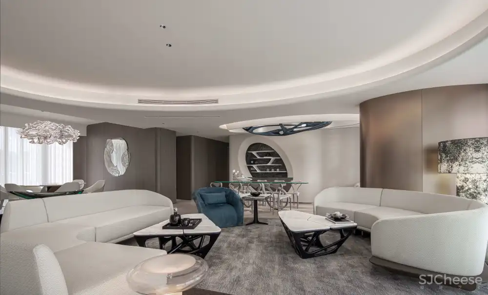 天投X锐度设计 | 天投·独角兽岛样板间:湖域艺术,岛向未来