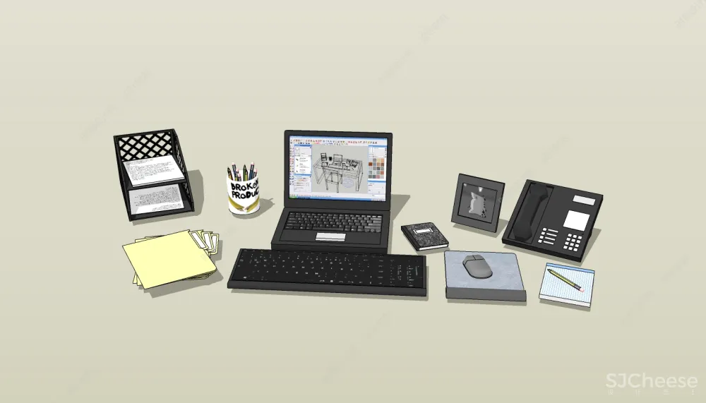 300个工装电器SU模型大合集丨电脑电视打印机电器投影空调饮水机插座丨SKP格式丨1.2G