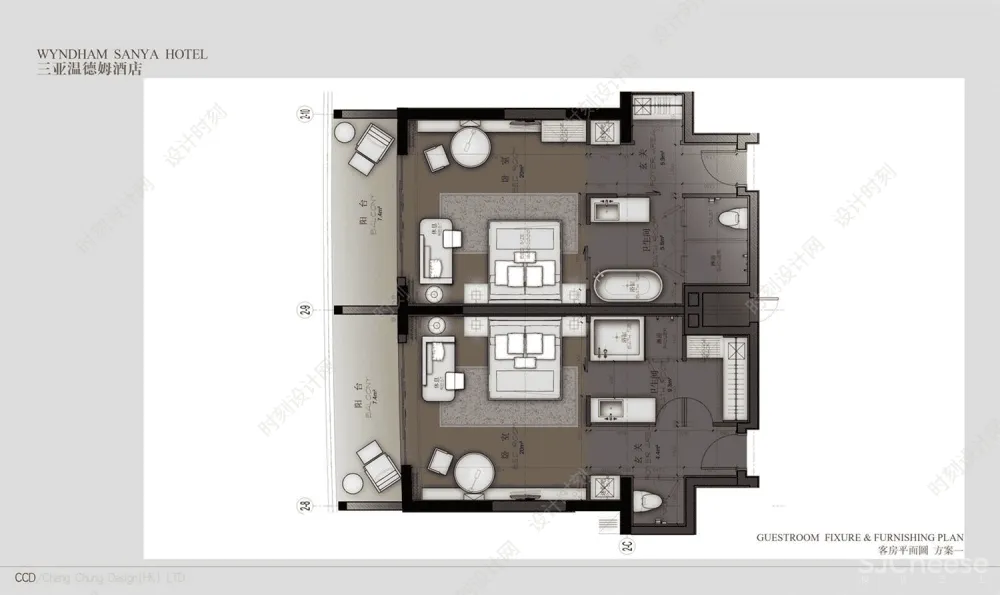 酒店设计必备平面布置方案合集来了！大堂餐吧、标准客房、总统套房平面布置图合集丨300张丨665M
