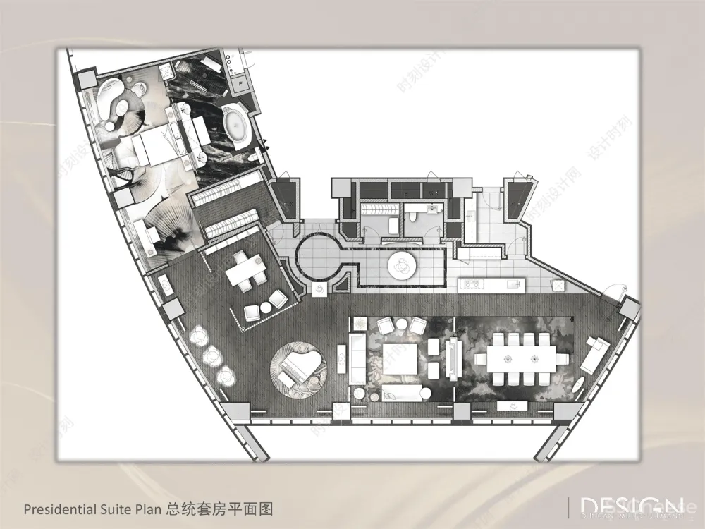 酒店设计必备平面布置方案合集来了！大堂餐吧、标准客房、总统套房平面布置图合集丨300张丨665M