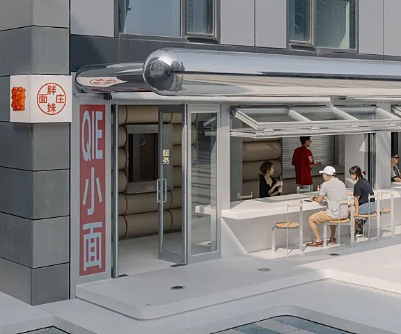 胖妹面庄,波普艺术的灵感触动极简主义面馆