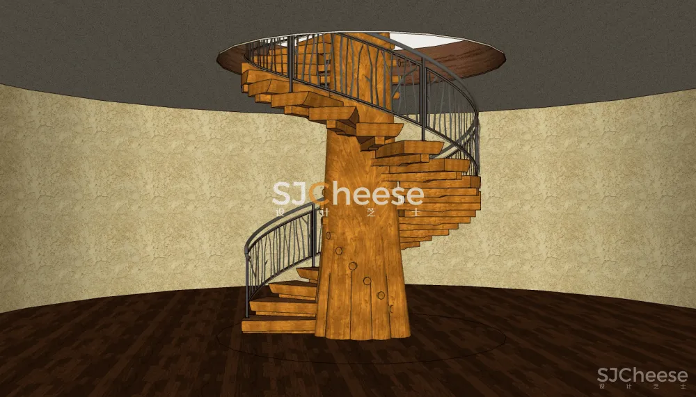 楼梯合集182个SU模型造型简约欧式现代楼梯旋转装修别墅楼梯丨SKP格式丨288M
