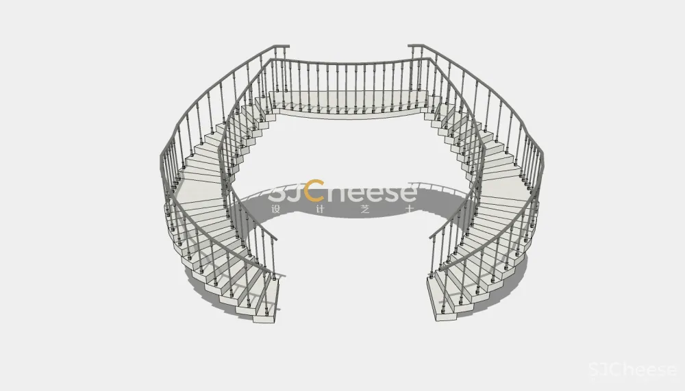 楼梯合集182个SU模型造型简约欧式现代楼梯旋转装修别墅楼梯丨SKP格式丨288M