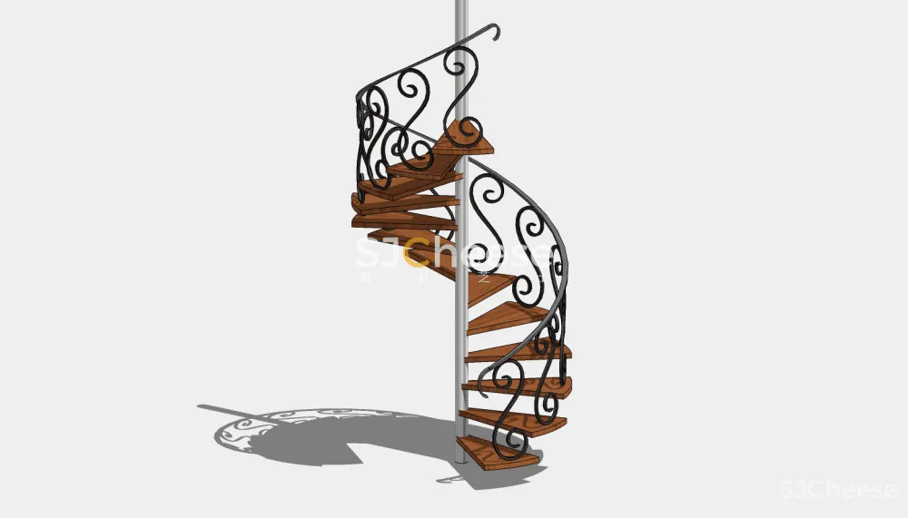 楼梯合集182个SU模型造型简约欧式现代楼梯旋转装修别墅楼梯丨SKP格式丨288M