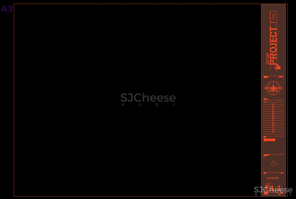 家装工装设计CAD图框，国外创意CAD图框42套丨DWG丨2.86M