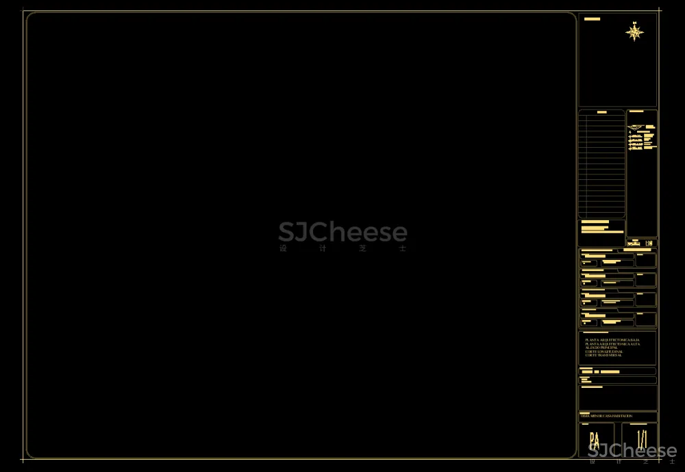 家装工装设计CAD图框，国外创意CAD图框42套丨DWG丨2.86M