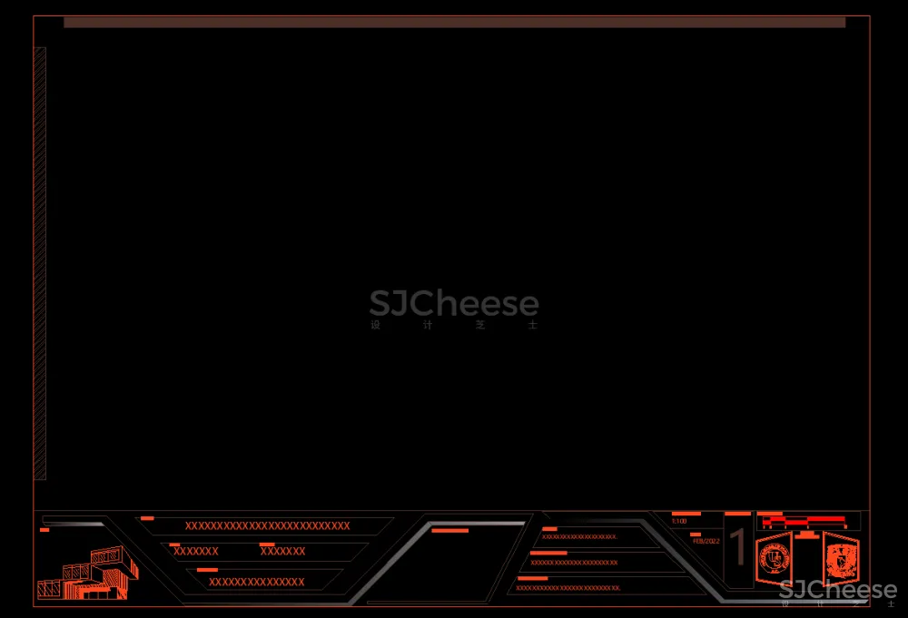 家装工装设计CAD图框，国外创意CAD图框42套丨DWG丨2.86M