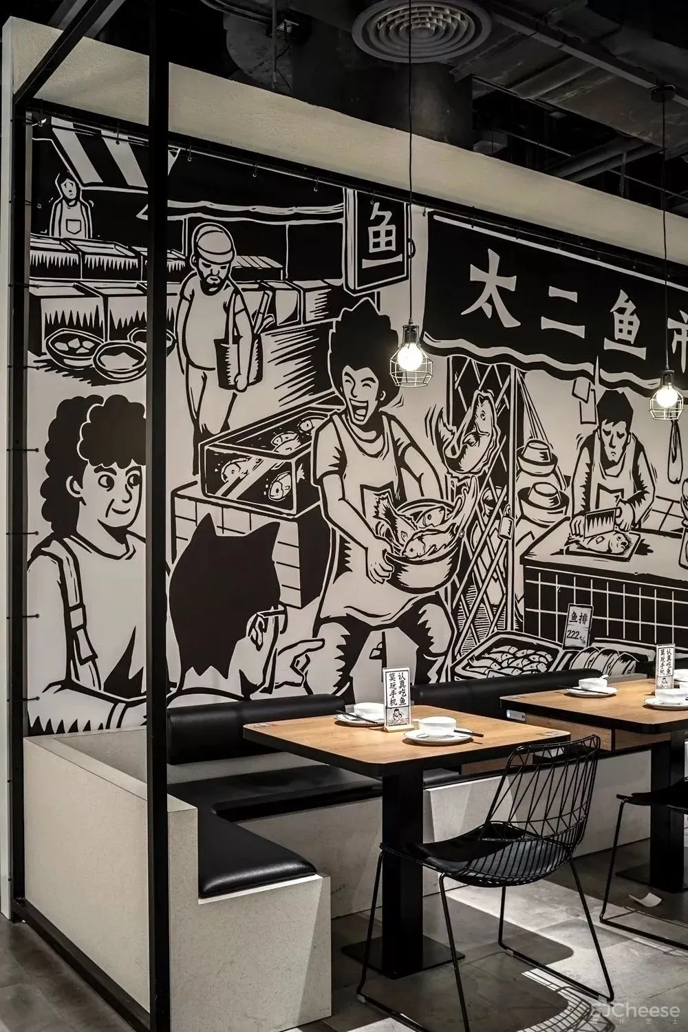 潮趣渔市入驻商场,太二酸菜鱼品牌空间的潮流表达