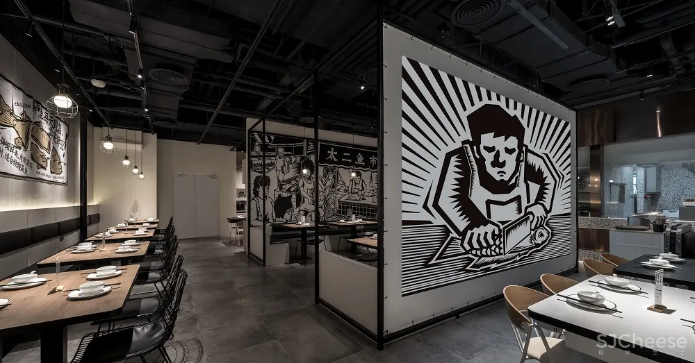 潮趣渔市入驻商场,太二酸菜鱼品牌空间的潮流表达