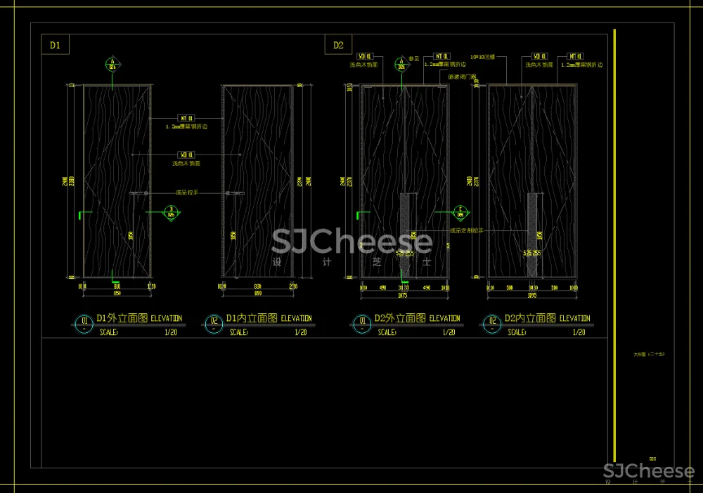 衣柜固定家具CAD节点大样剖面详图合集含被服鞋裤抱枕图块丨DWG格式丨74M