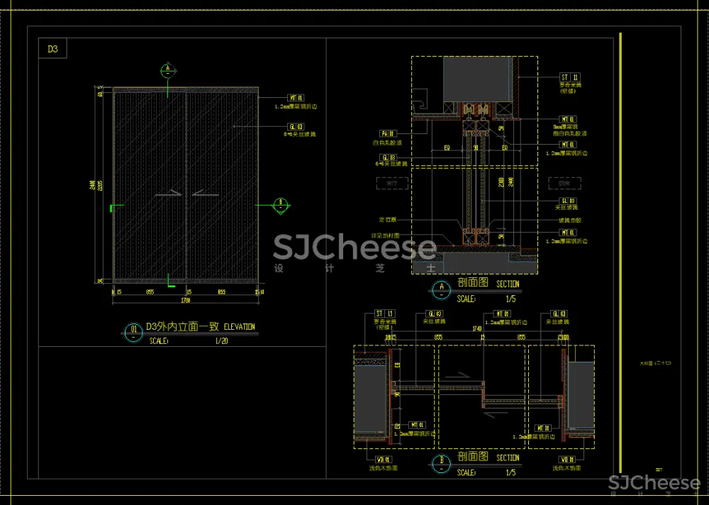 衣柜固定家具CAD节点大样剖面详图合集含被服鞋裤抱枕图块丨DWG格式丨74M