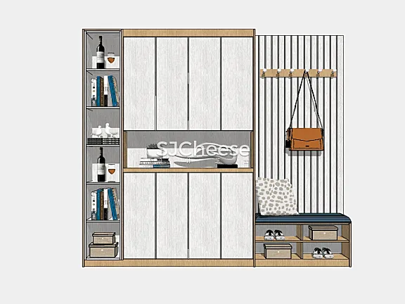 鞋柜玄关柜装饰柜SU模型合集草图大师丨SKP格式丨45个丨849M
