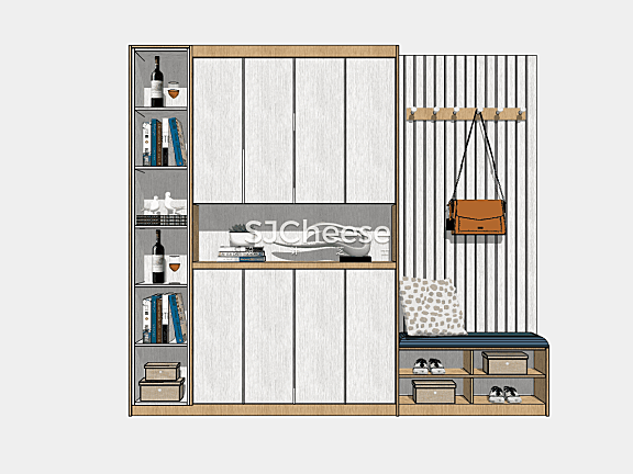 鞋柜玄关柜装饰柜SU模型合集草图大师丨SKP格式丨45个丨849M