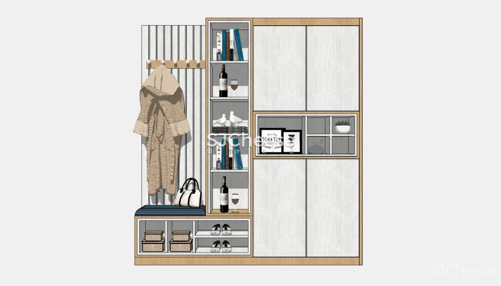 鞋柜玄关柜装饰柜SU模型合集草图大师丨SKP格式丨45个丨849M