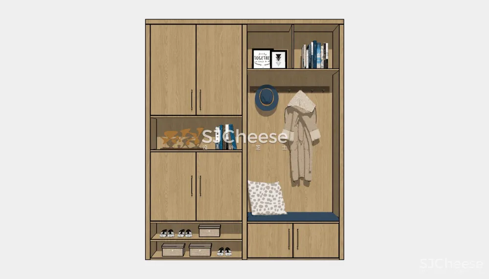 鞋柜玄关柜装饰柜SU模型合集草图大师丨SKP格式丨45个丨849M