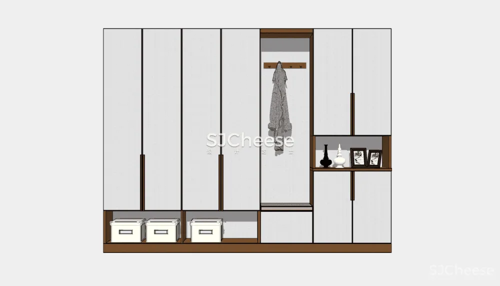 鞋柜玄关柜装饰柜SU模型合集草图大师丨SKP格式丨45个丨849M