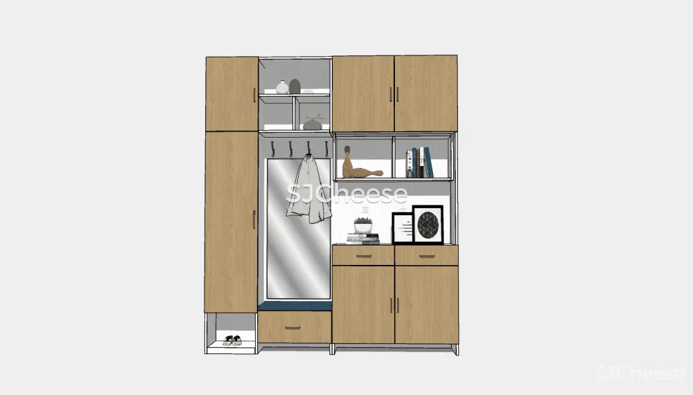 鞋柜玄关柜装饰柜SU模型合集草图大师丨SKP格式丨45个丨849M