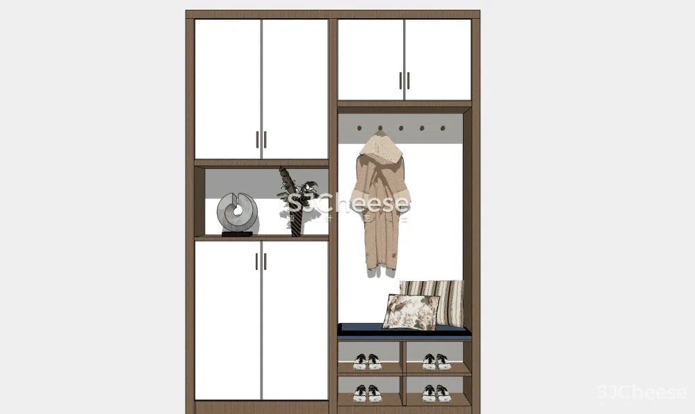 鞋柜玄关柜装饰柜SU模型合集草图大师丨SKP格式丨45个丨849M
