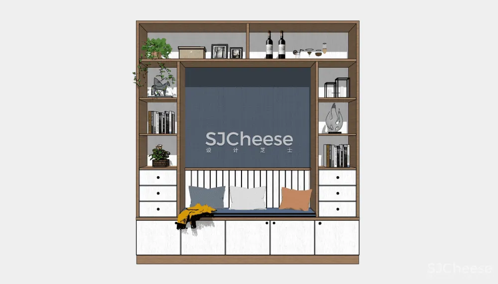 鞋柜玄关柜装饰柜SU模型合集草图大师丨SKP格式丨45个丨849M